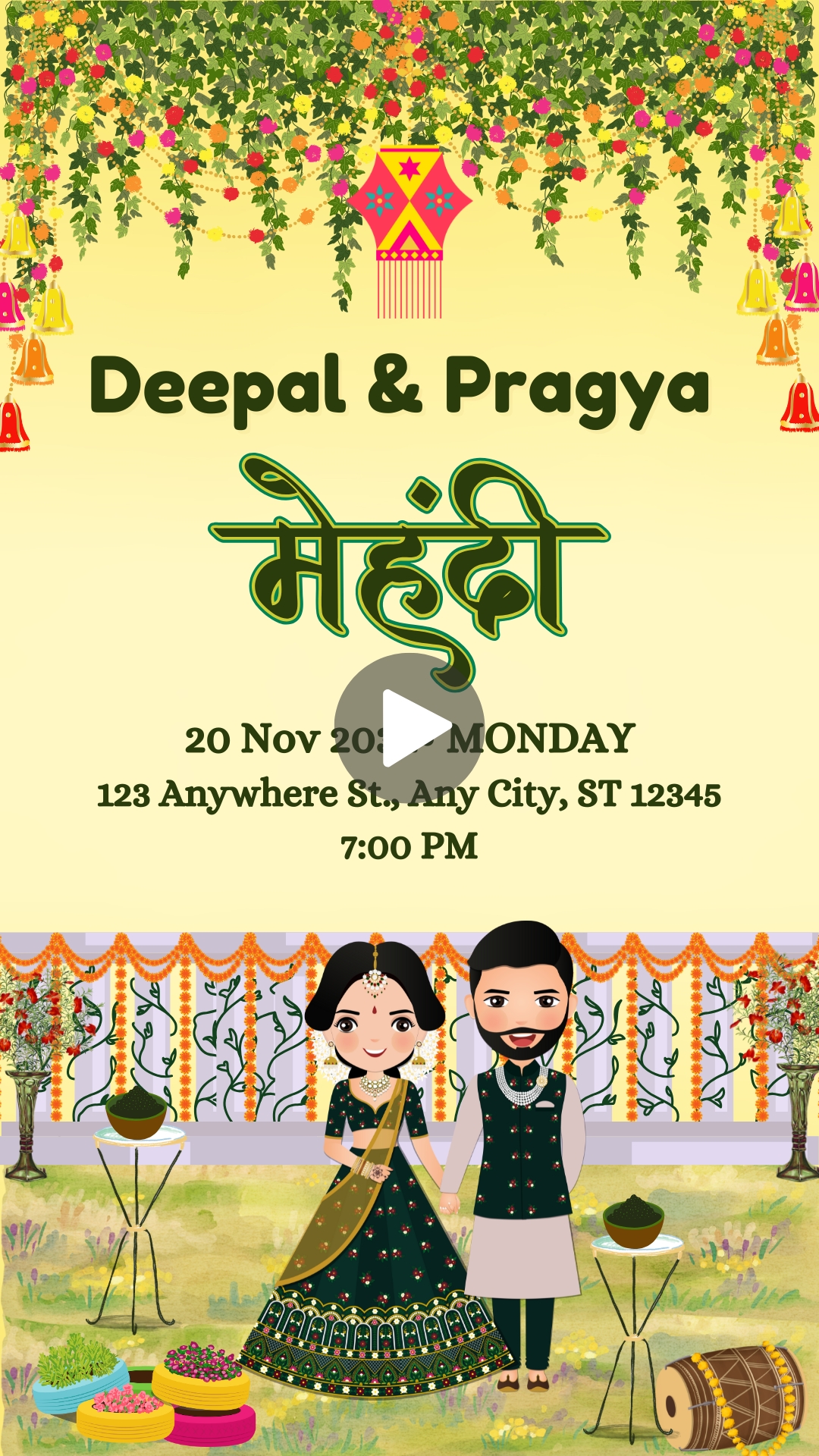 Best Mehndi Wedding Invitation Video Hindi