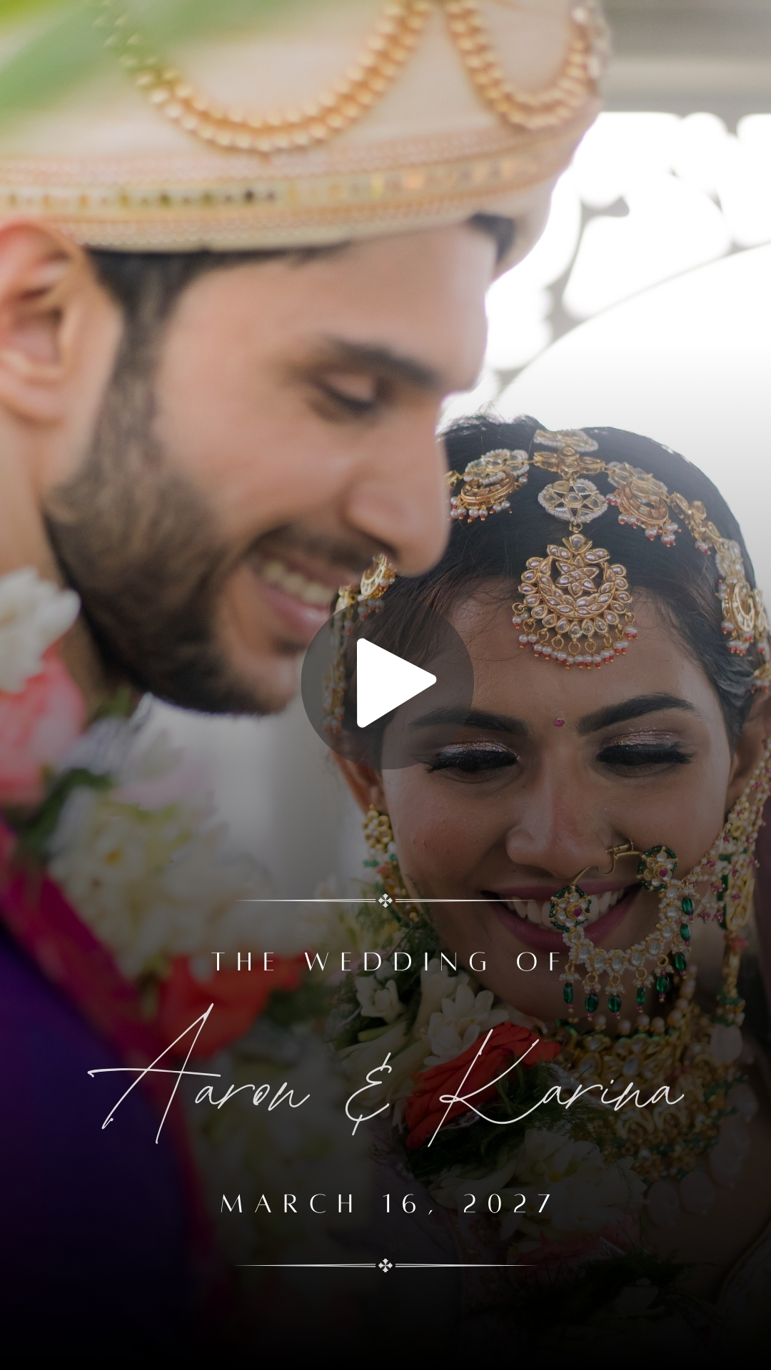 Black and White Gradient Simple Minimalist Elegant Wedding Video HD
