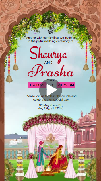 Create Marriage & Wedding Invitation Video Cards