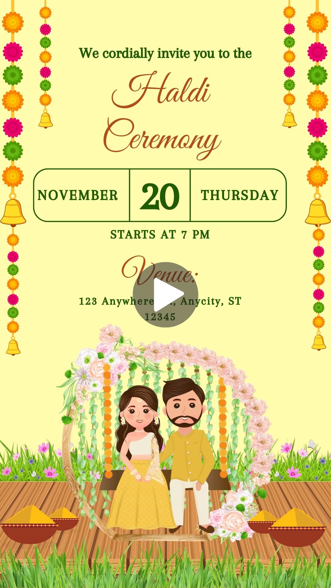 Haldi Digital Video Invitation Maker
