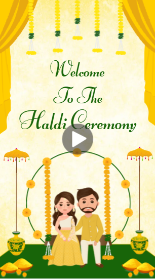 Haldi Invitation Card Template Designs