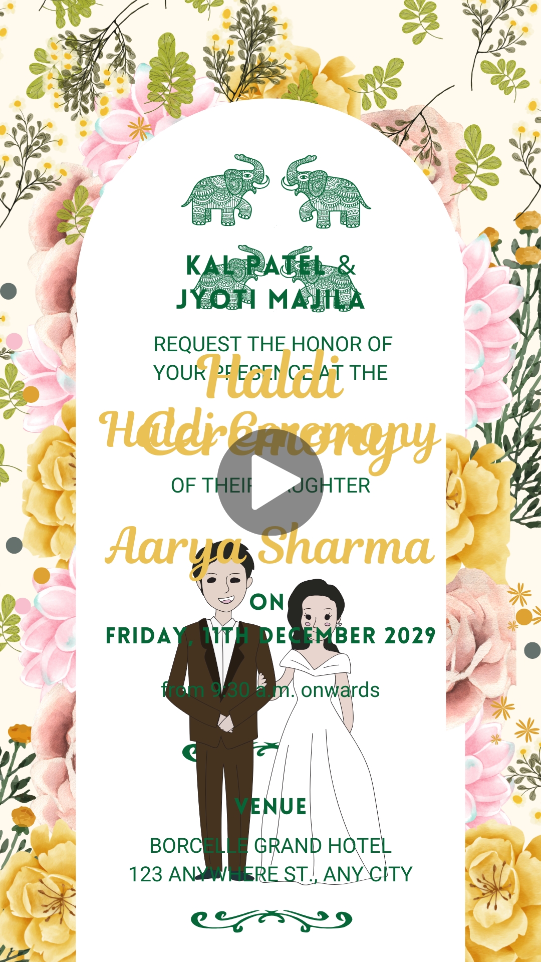 Haldi Invitation Video Create Digital Invites Free
