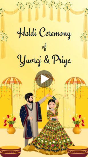 Haldi & Mehendi Ceremony Invitation Video Templates Free