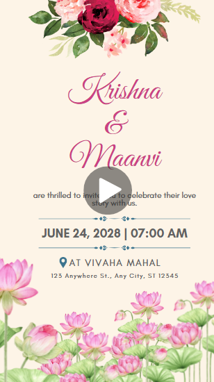 Indian Digital Video Wedding Invitation Maker