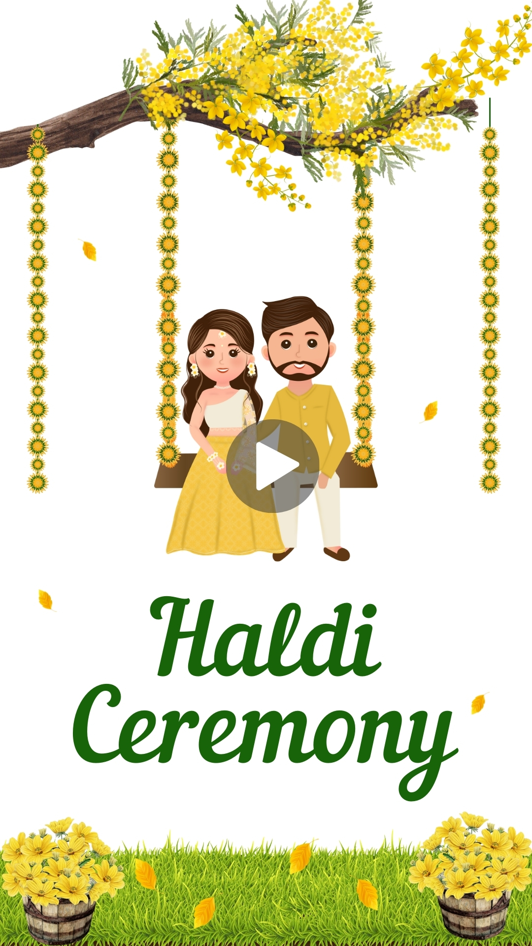 Indian Wedding Haldi Ceremony Invitation 3D Video Free