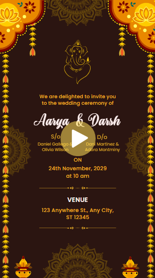 Indian Wedding Invitation Instagram Reel
