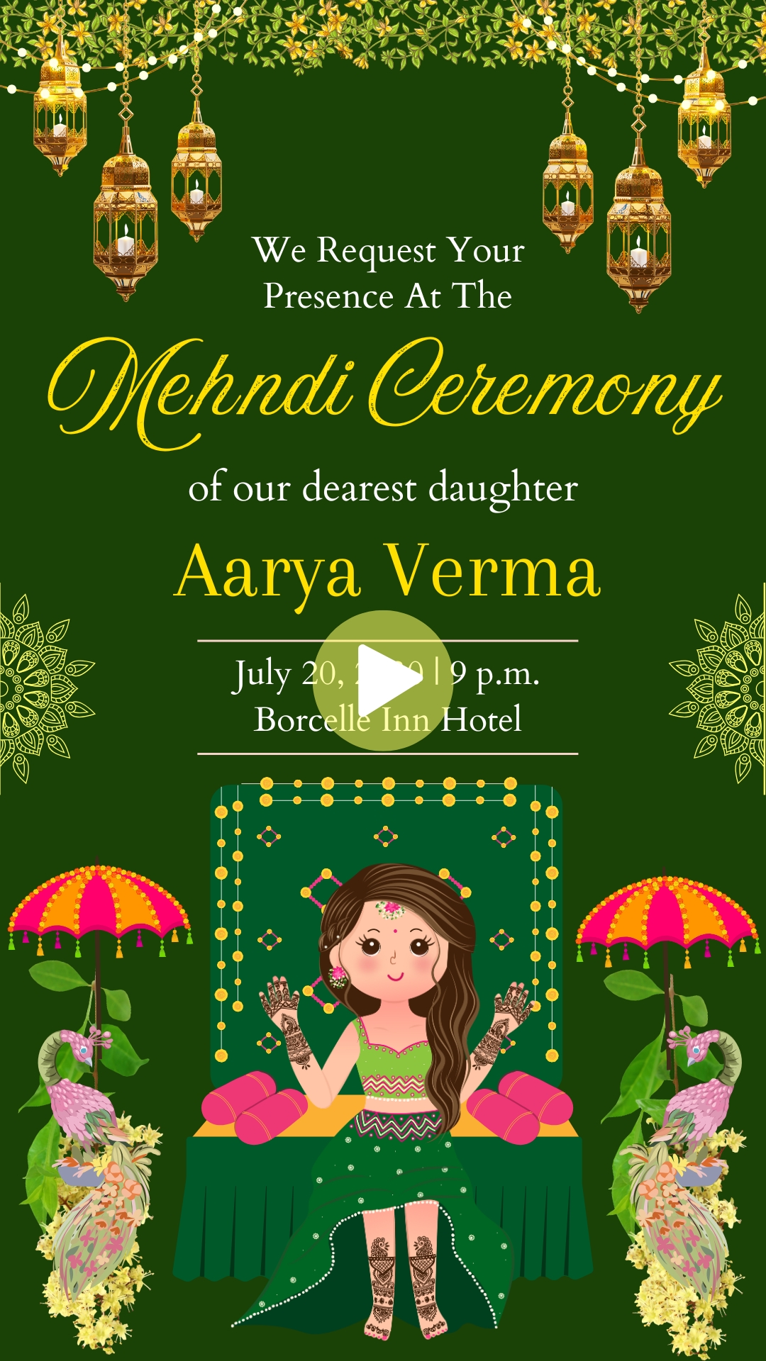 Indian Wedding Mehndi Invitation Video Free