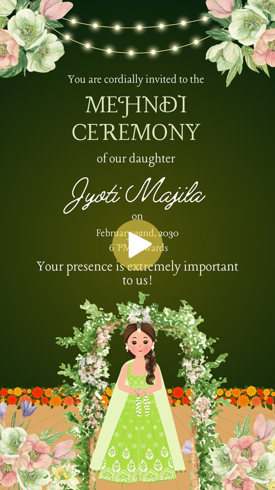 Indian Wedding Mehndi Video Template Free