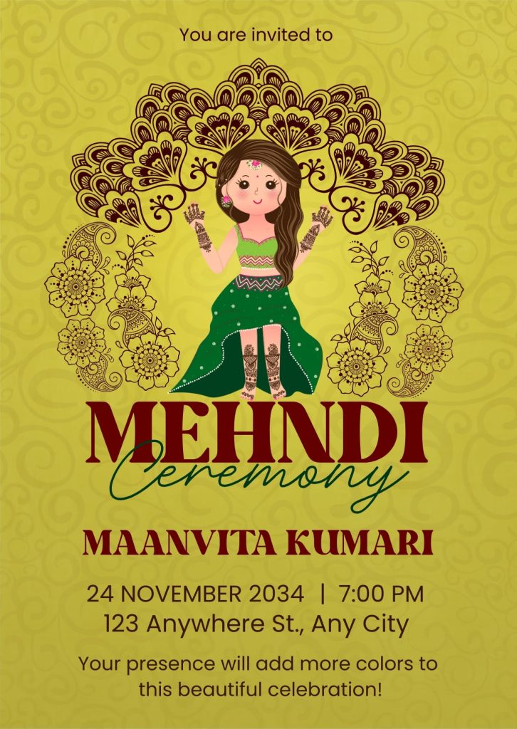 Mehandi Invitation Digital Cards