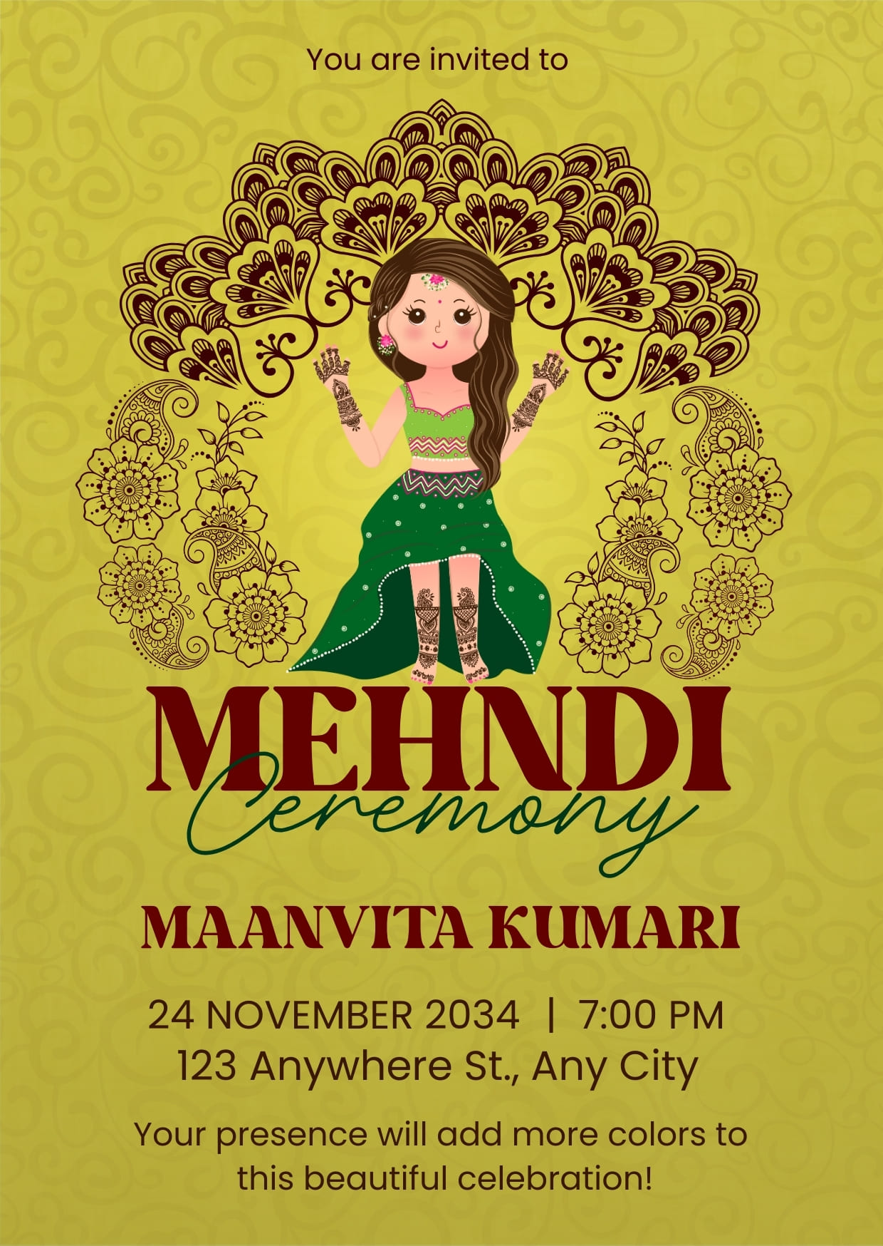 Mehandi Invitation Digital Cards