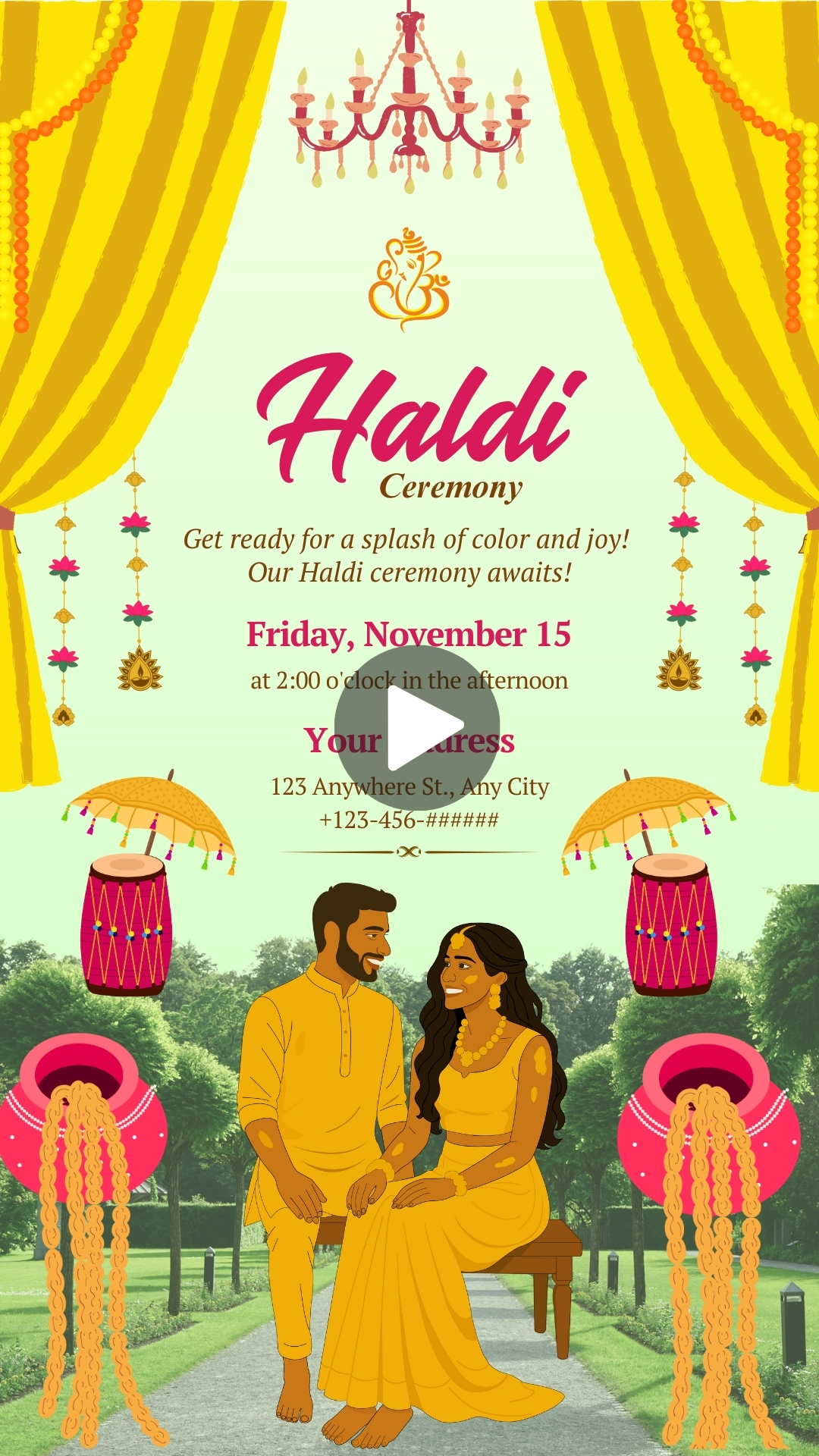 Online Haldi Ceremony Invitation Video Maker 2026