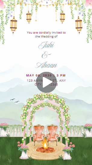 Pastel Romantic Wedding Invitation Video Editing Free