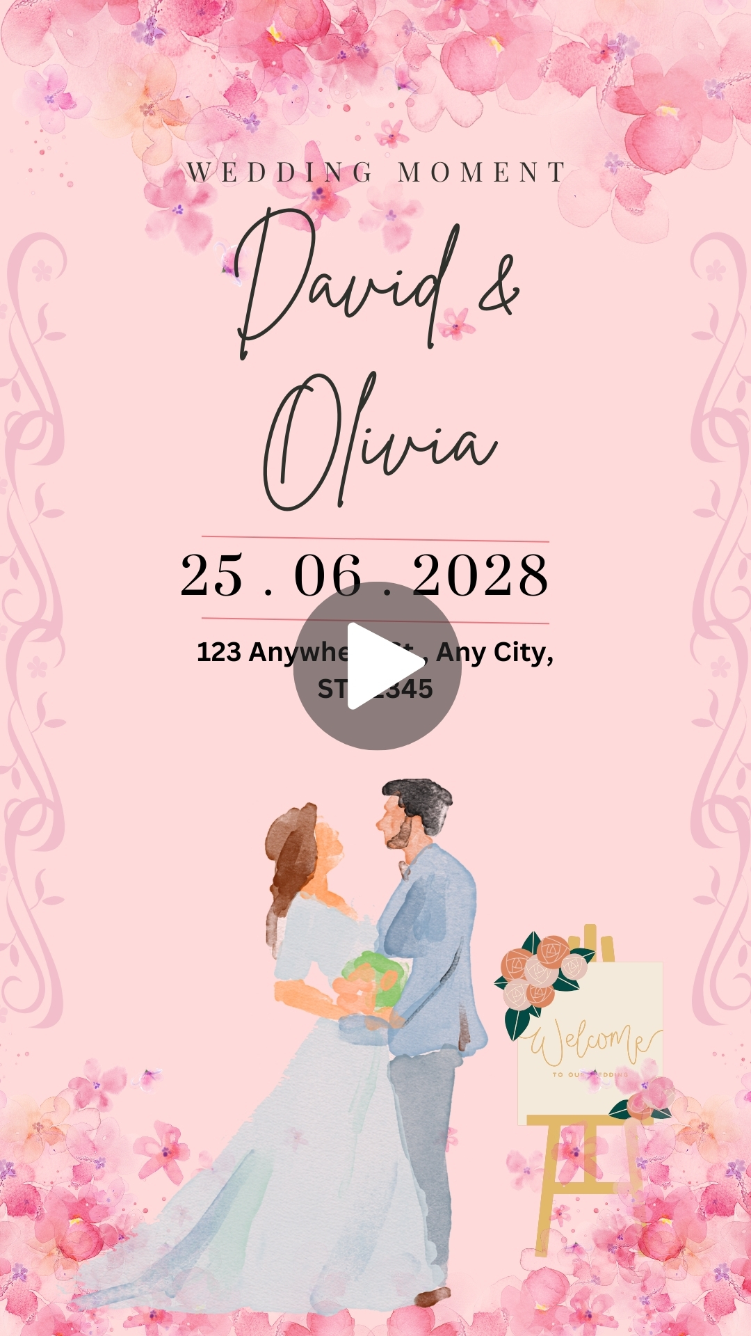Pink Floral Wedding Moment Video