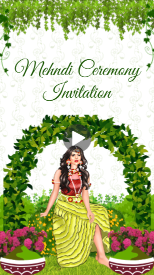 Traditional Indian Wedding Mehndi Ceremony Invitation Video HD Free