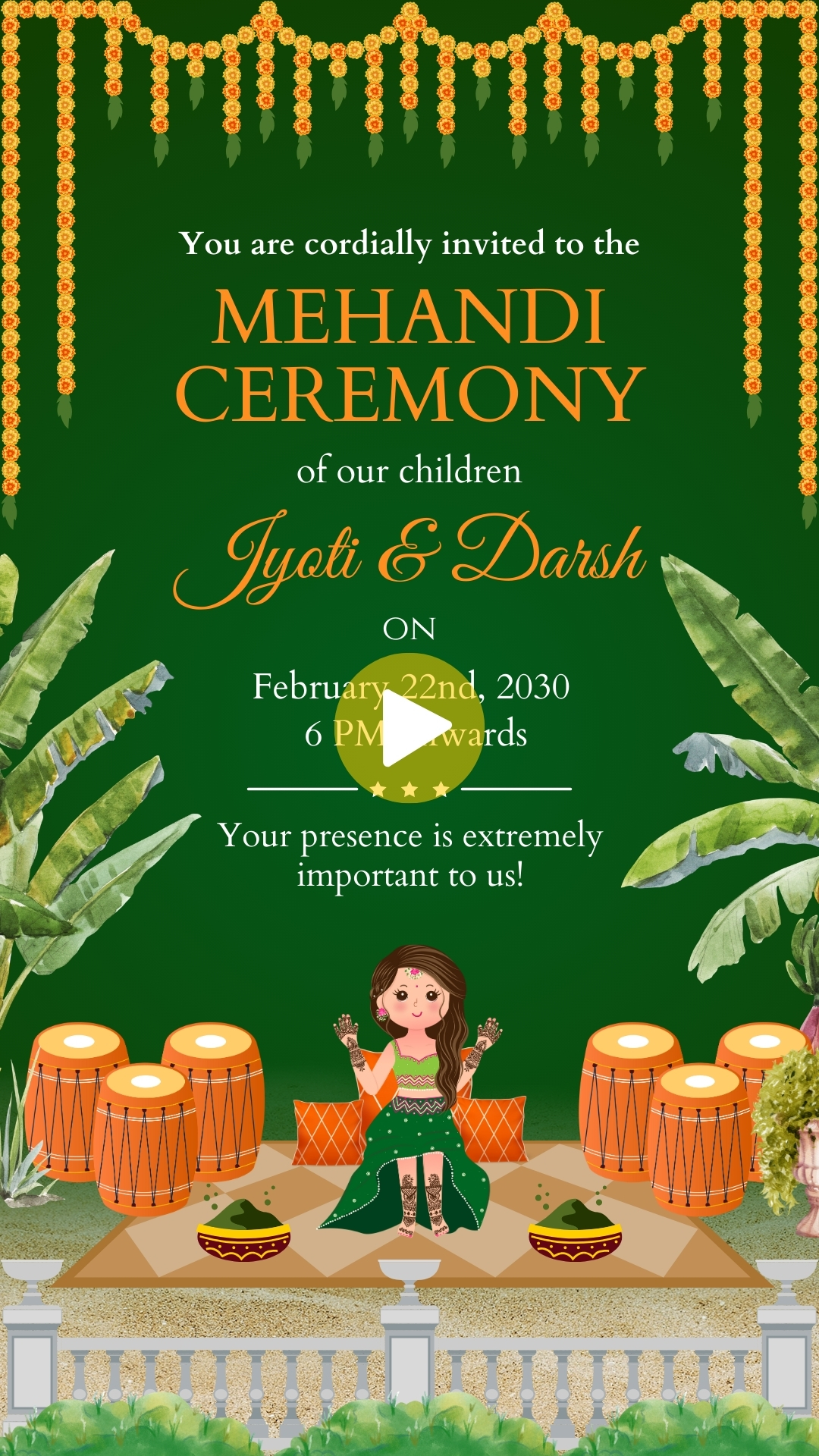 Traditional Indian Wedding Mehndi Invitation Video
