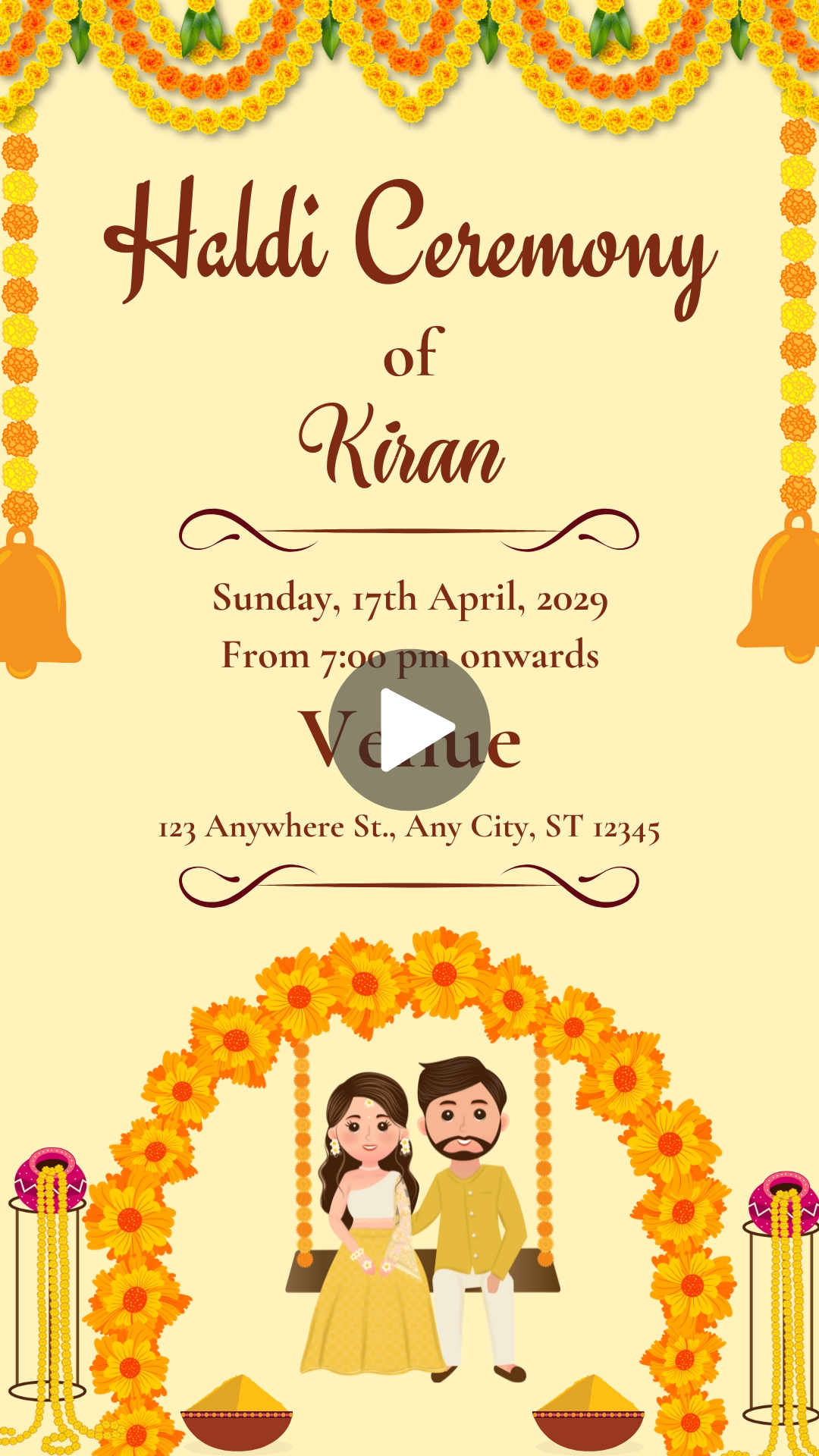 Trendy Haldi Ceremony Invitation Templates Designs