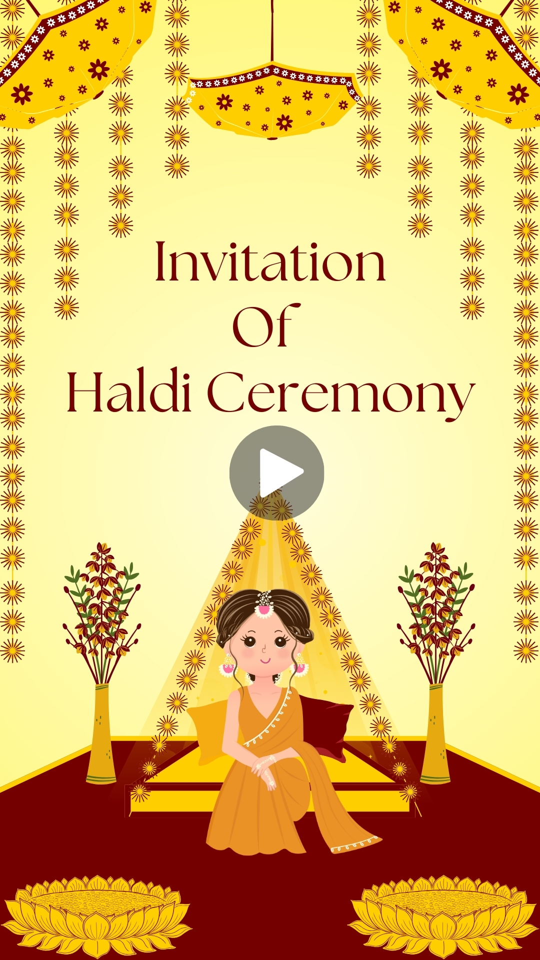 Yellow Haldi Invitation Video Editing Tutorial Free