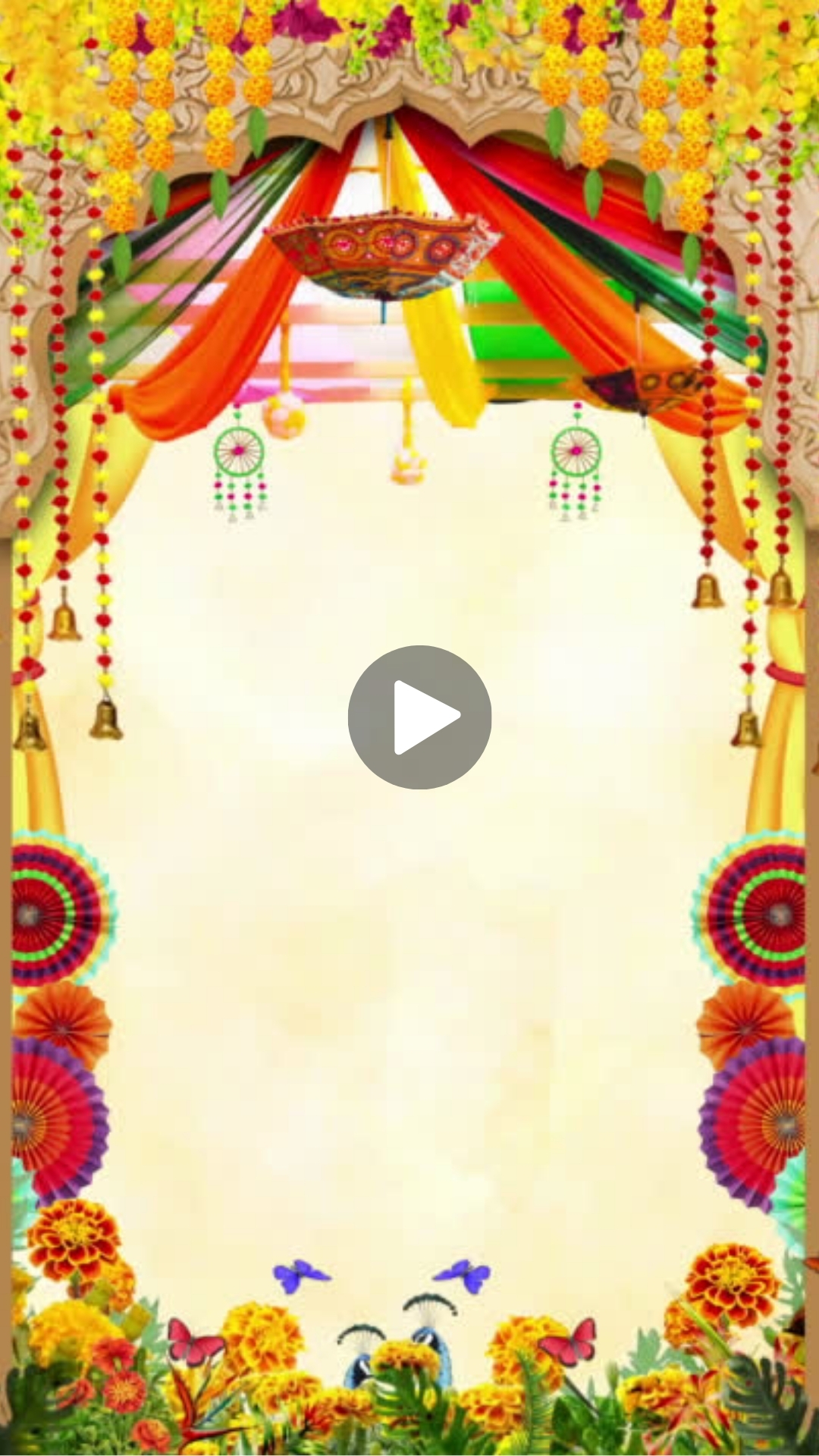 Yellow and Red Traditional Haldi Ceremony Invitation Video Free