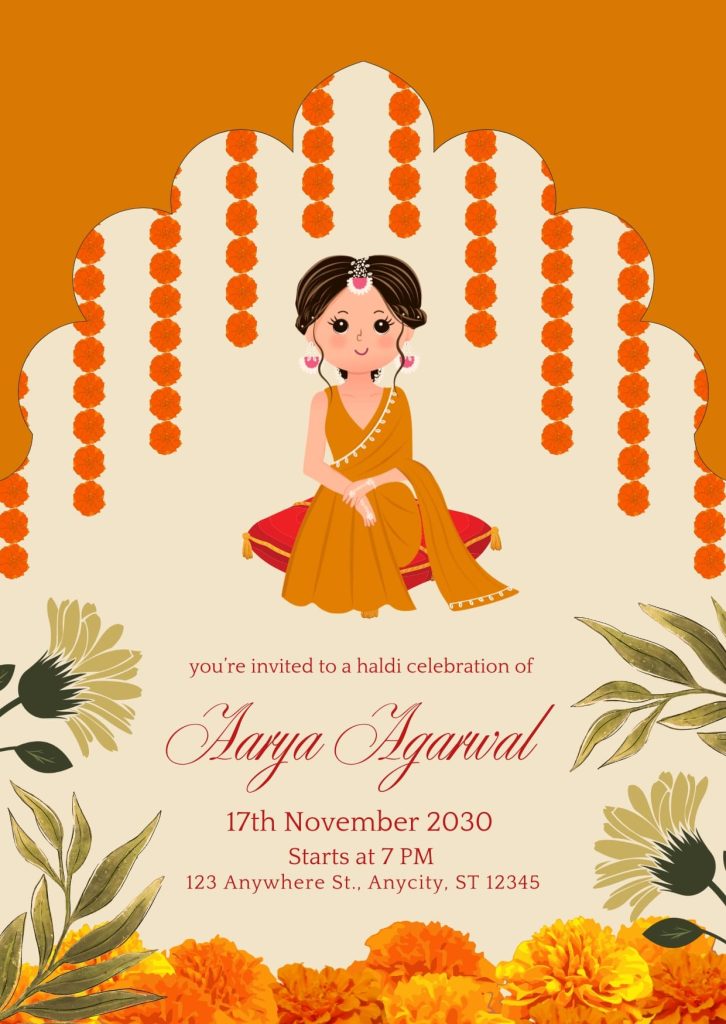 Haldi Invitation Cards Poster
