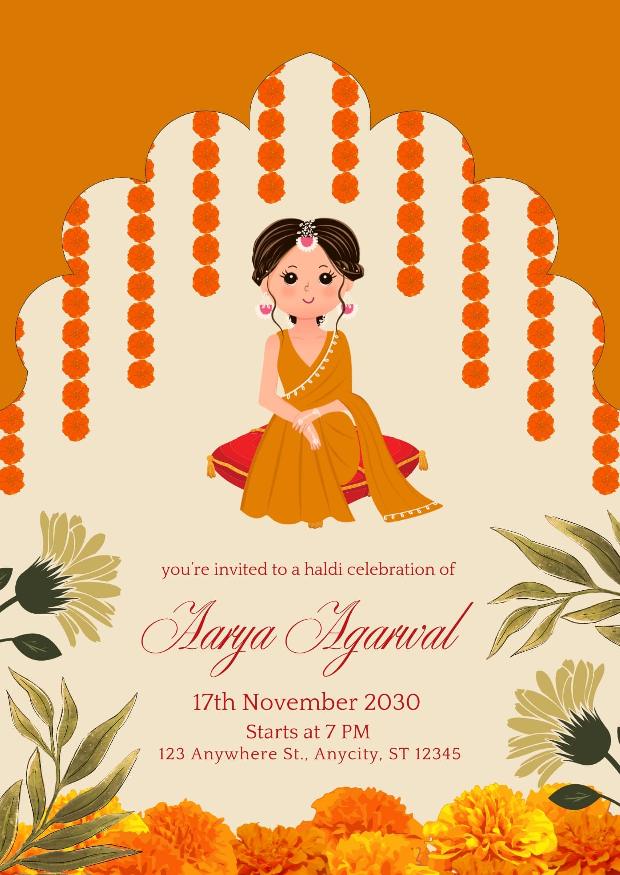 Haldi Invitation Cards Poster